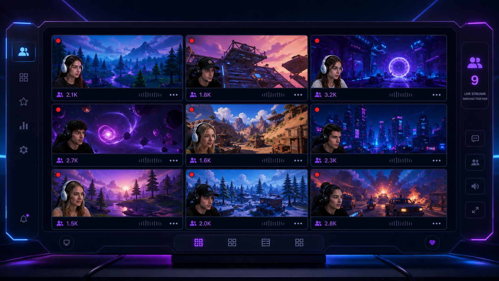Esempio di watchstream con canali multipli